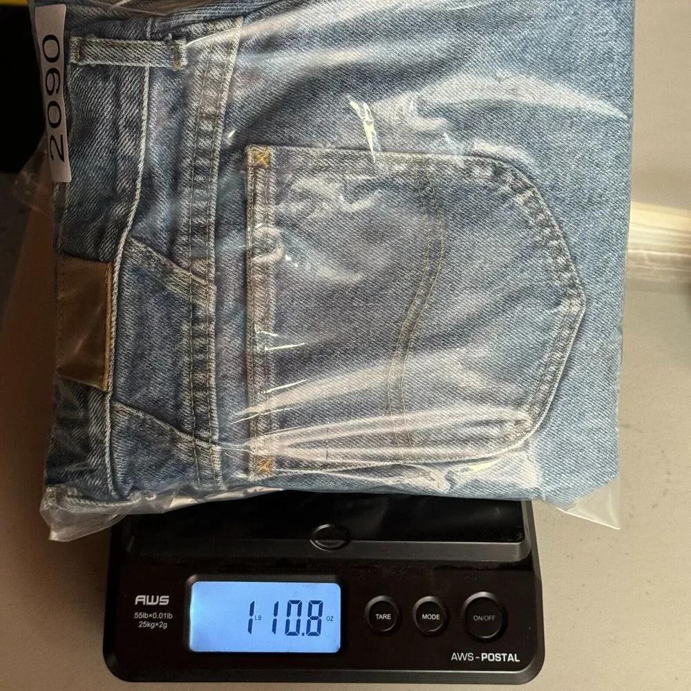 Vintage Lee Jeans Womens 20M Blue‎ Light Wash American Workwear Tapered USA Made